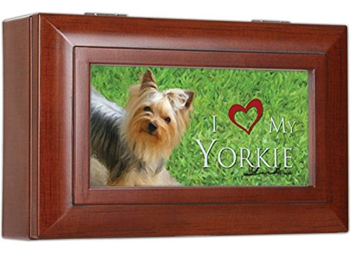 Love My Yorkie Cottage Garden Rich Woodgrain Acabado Petite