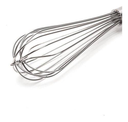 Imagen 2 de 4 de Batidor Profesional De Acero Inoxidable 35cm 8x2.2mm
