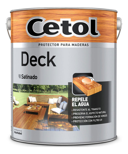 Cetol Protector Para Deck Exterior Impregnante X 10lts - Rex Acabado Satinado Color Roble