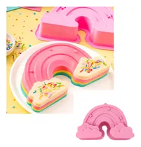 Comprar Molde De Silicón Arco Iris Grande Gelatina Tortas Repostería