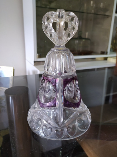 Imagen 3 de 8 de Campana De Cristal Tallada. Única. Nueva!