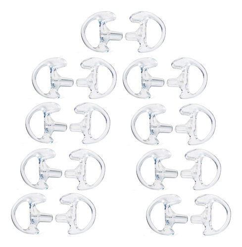 Hys 9 Par Mediano Earmold Flexible Ear Insert Reemplazo Tubo