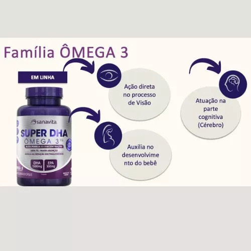 Super Dha Ômega 3 Tg Alta Concentração - Óleo De Peixe 90cp