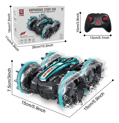 Coche Control Remoto Anfibio 4wd 2.4 Ghz Todo Terreno