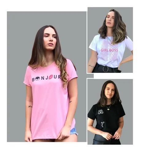 T shirt feminina para cheap revenda
