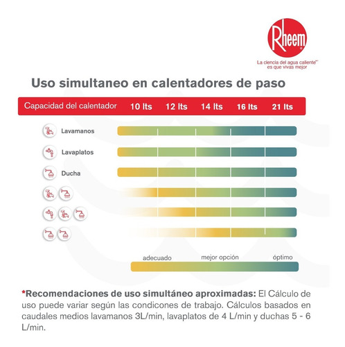 Calentador De Agua 10lt Rheem Gas Natural Tiro Forzado