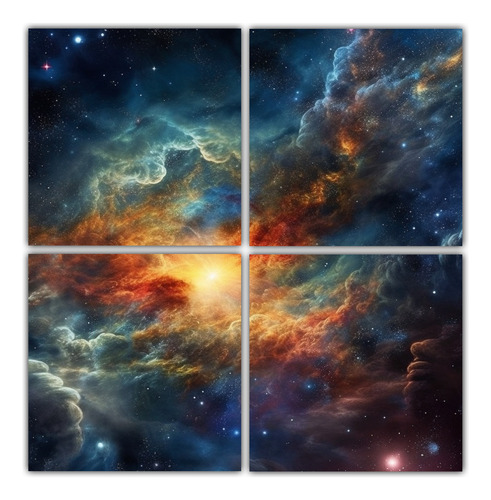 100x100cm Cuadro Galaxias Y Nebulosas - Oferta Online Flores