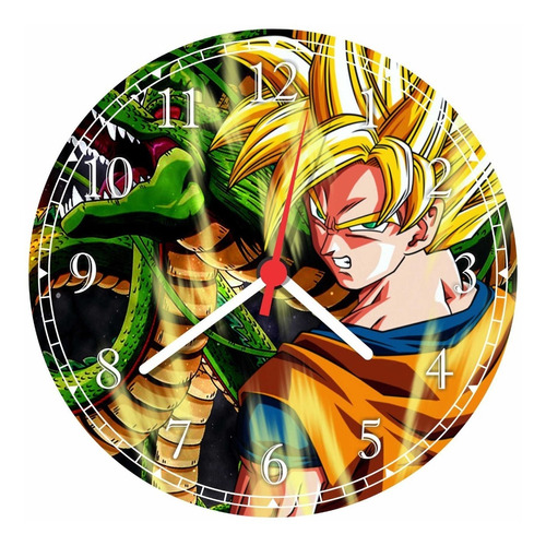 Relógio De Parede Goku Dragon Ball Geek Nerd Decorações 01