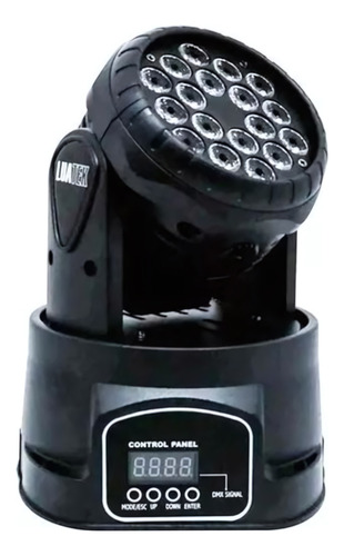 Mini Moving Head Light 18 Leds 100w Rgbw Iluminação Dmx Pr