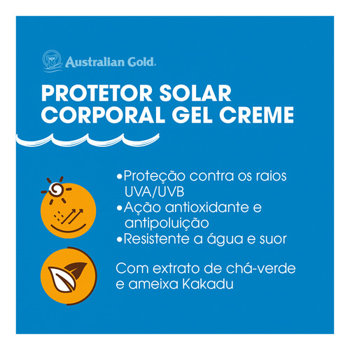 Australian Gold Kids Fps 70 - Protetor Solar Corporal 120g
