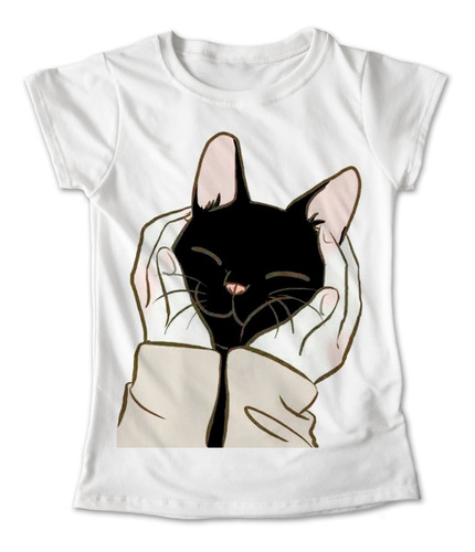 Blusa Gato Negro Colores Playera Estampado Animales 098