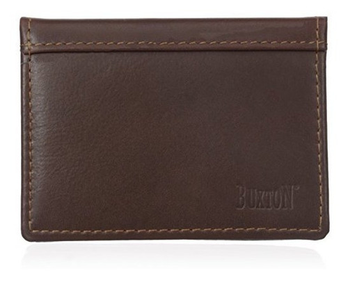 Buxton Men's Sandokan Business Card Holder, Brown, 5o4g3