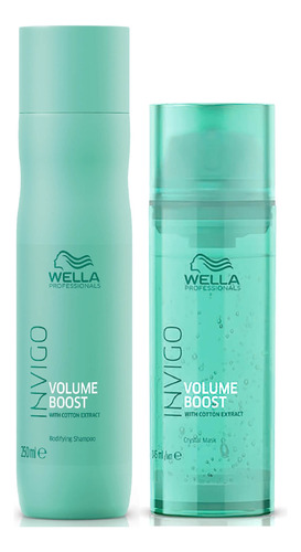 Kit Wella Invigo Volume Boost Shampoo 250ml E Máscara 145ml