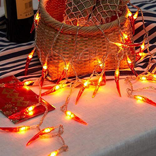 Series De Luces Led Forma De Chile Rojo Para Fiestas 2 Pack