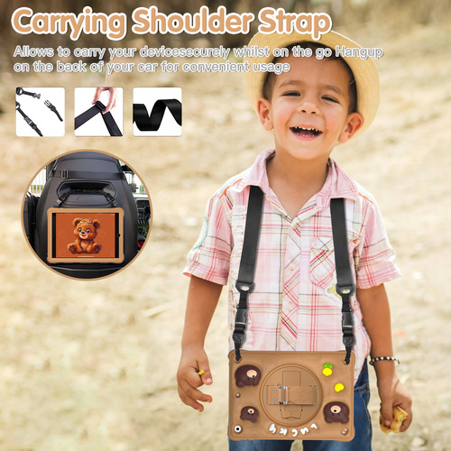 Funda Híbrida Giratoria 360 Con Dibujos Animados Para Ni?os