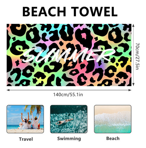 Toalla De Playa Estampada En Microfibra, Spot Style1 Tks