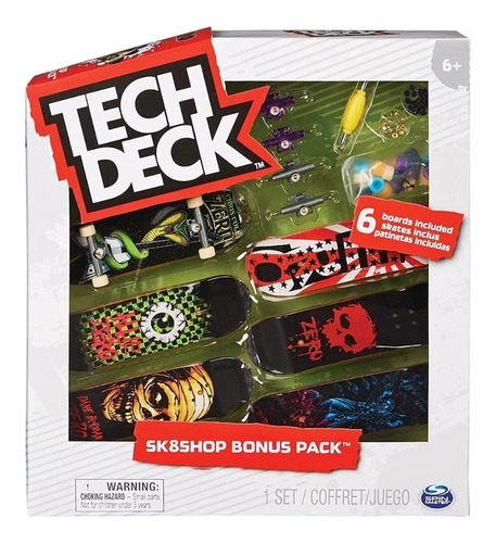 Skate Para Dedos - Pack X6 - Zero - Tech Deck