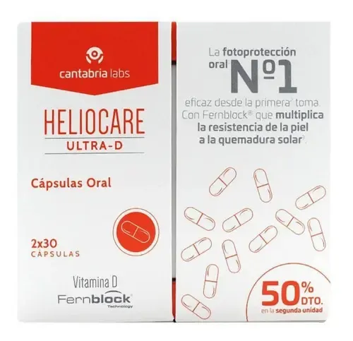 HELIOCARE ULTRA-D 2個セット Heliocare Ultra D Pack 2x30 Capsulas | MercadoLivre