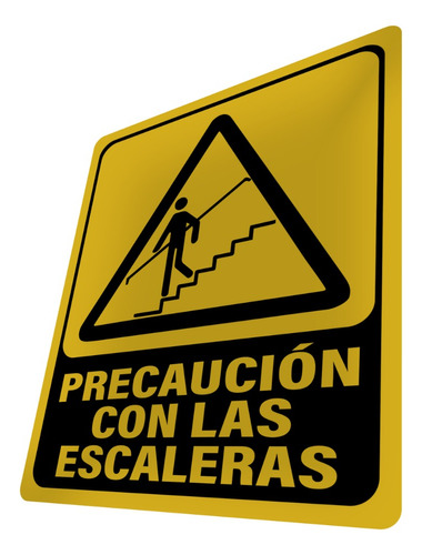 Avisos Precaución Con Las Escaleras, Letrero, Cartel, Señal