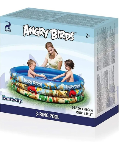 Pileta  Inflable Angry Birds Bestway1.52 X0,30m Devoto Toys