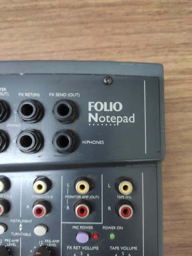 Mesa De Som Spirit By Soundcraft - Folio Notepad - Sem Fonte (Usado)