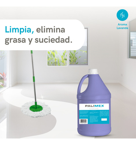 Palimex Limpiador Multiusos Lavanda Suciedad Y Grasa 3.7lt - Aroma de larga duración