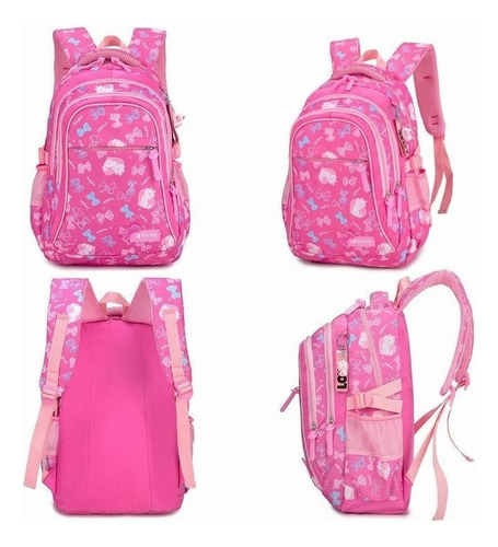 Os Mochila Escolar De Nylon De 3 Piezas Para Niña Morada