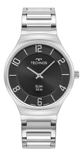 Relógio Technos Masculino Slim Prata 1l22wj1c