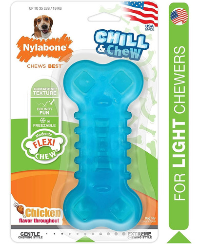 Imagen 1 de 8 de Nylabone Chill & Chew Freezer - Juguete Para Masticar Huesos