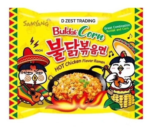 Ramen Coreano Hot Chicken Corn Picante 1 Pieza Importado