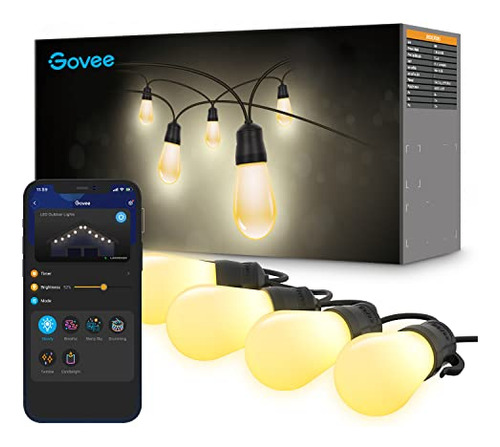 Govee Outdoor String Lights, 48ft Wifi Alexa String Kbtrn