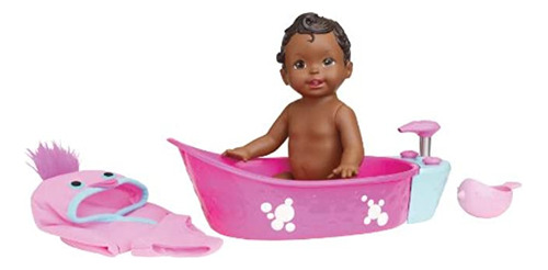 Mattel Little Mommy Bubbly Bathtime - Muñeca Afroamericana