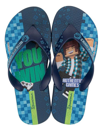 Chinelo Infantil Menino Masculino Minecraft Authentic Games