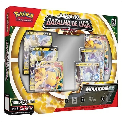 Deck Baralho Batalha De Liga Pokémon Miraidon Ex - Orginal