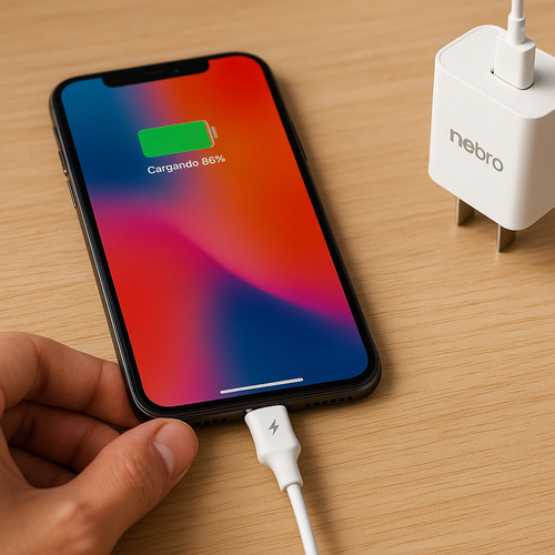 Cargador Rápido Usb Con Cable Tipo C 2.4a 1m Alta Potencia