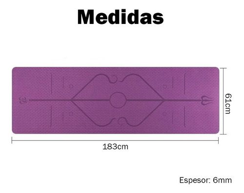 Imagen 6 de 10 de Mat Colchoneta Yoga Pilates Tpe 6 Mm C/bolso Guia Posiciones