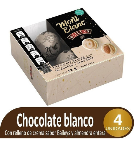 Bombones Chocolate Almendra Montblanc Crema Baileys × 52g