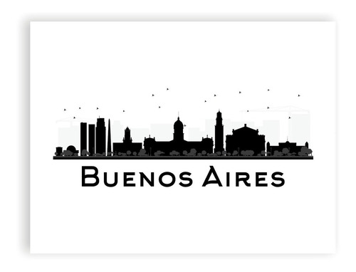 Imagen 4 de 4 de Láminas Para Cuadros - Ciudades Buenos Aires Blanco Y Negro