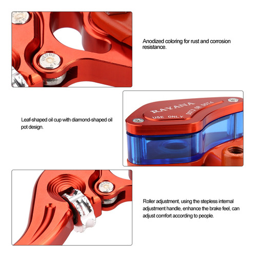 Motocicleta Orange Brake Master Cylinder, 22 Mm, Cnc Univers