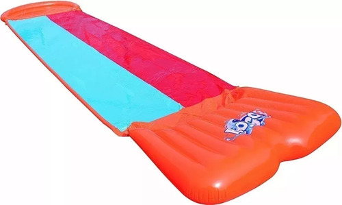 Pista De Agua Para Deslizarse 5,49 M Tobogan Doble Bestway Color Naranja Oscuro