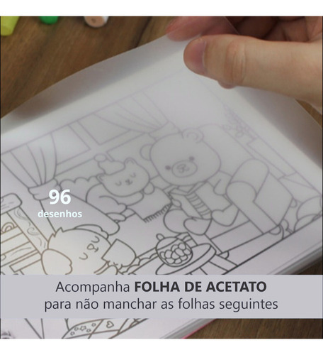 Kit Canetinha Touch 120 Cores + Livro De Colorir Capa Dura