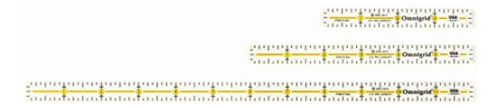 Omnigrid Regla De Marcado Trío De 4-6-12 Pulgadas