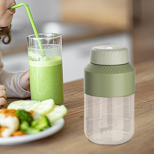 Vaso De Batidora Portátil Usb, Exprimidor Tapa Única Verde
