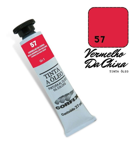 Tinta Óleo 37ml G1 057 Vermelho Da China Corfix