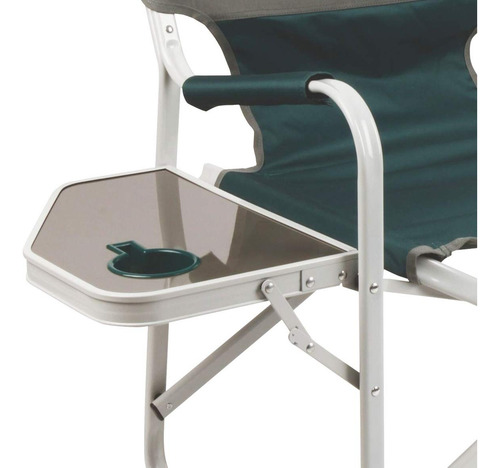 Coleman Outpost Elite Deck Chair With Side Table, Les Green