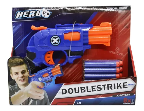 Pistola Arma Hero Firestrike Shooting Elite Agente 8 Dardos