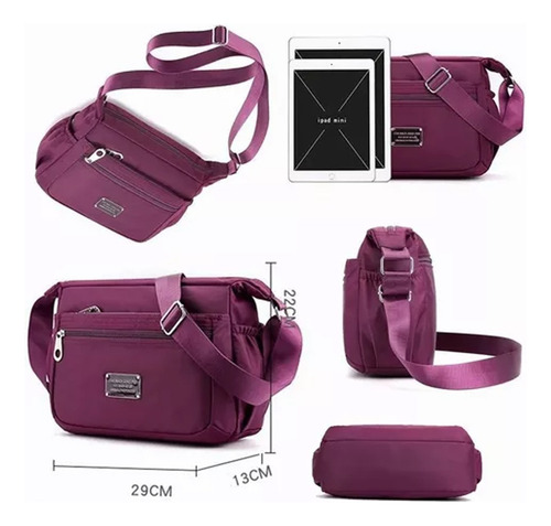 Bolso Diagonal Impermeable Bandolera Mujer Gran Capacidad