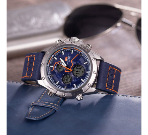 Reloj Electrónico Impermeable De Cuero Kat-wach Led