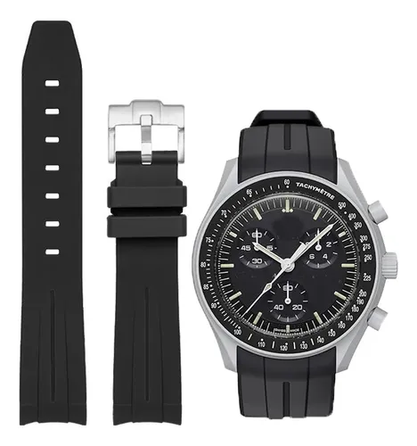Malla Para Relojes Omega X/rolex/seiko De 20 Mm-negra