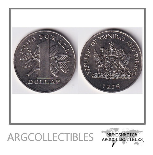 Trinidad Y Tobago Moneda 1 Dolar 1979 Fao Niquel Km-38 Unc